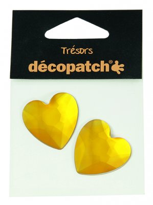 Pack of 2 hearts, 3cm – Orange