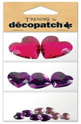 Rounded heart shapes, purple