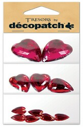 Thin heart shapes, red