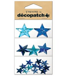 Star shapes, blue