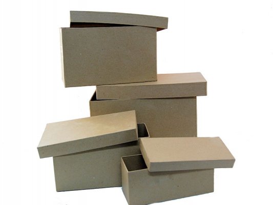 Pack of 4 rectangular boxes