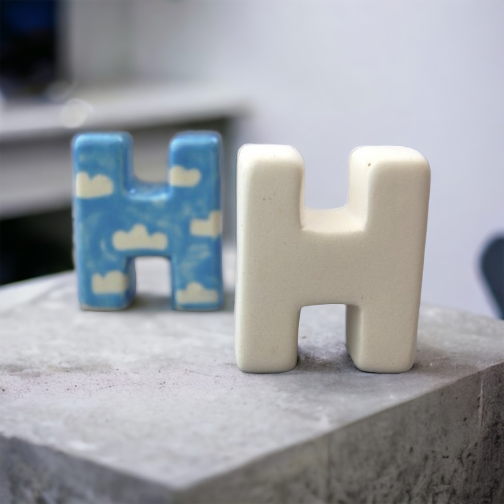 3D Letter H 4.5cm (pack of 6)