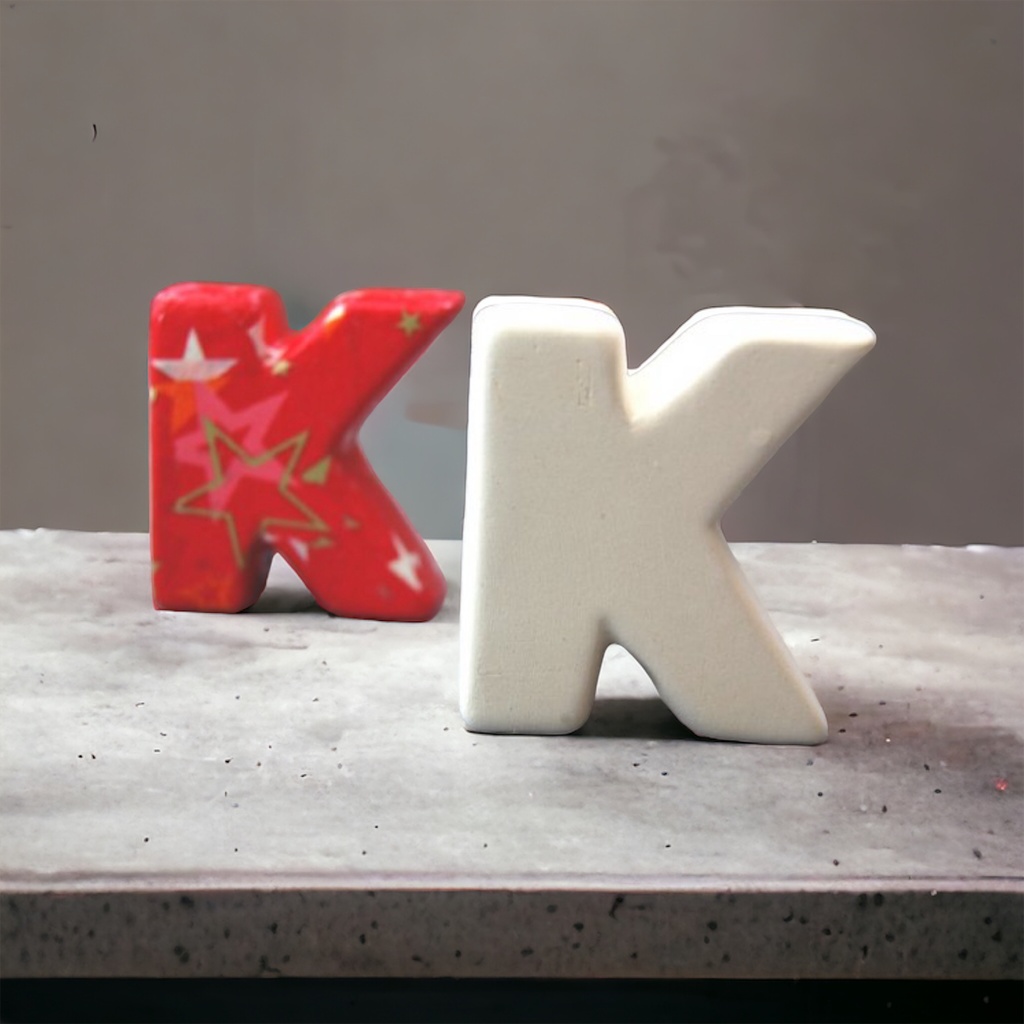 3D Letter K 4.5cm (pack of 6)