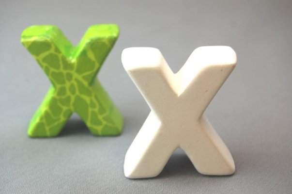 3D Letter X 4.5cm (pack of 6)