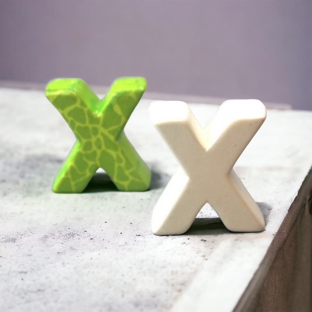 3D Letter X 4.5cm (pack of 6)