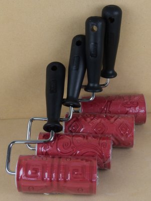 Textured Clay Roller Class Pack 4 sleeve and 4 handles