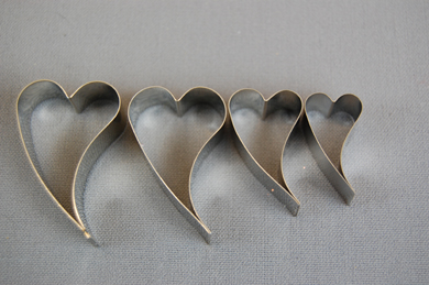 Cutter set - curved hearts ( 4