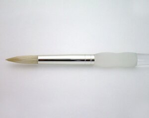 White Dry Brushing Round Soft Grip - Single
