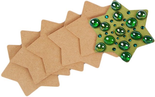 Pronty Crafts - MDF Star Coasters (6pcs)