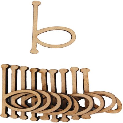 Pronty Crafts - MDF Letter b - 2.8cm (10pk)