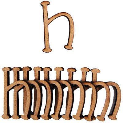 Pronty Crafts - MDF Letter h - 2.8cm (10pk)