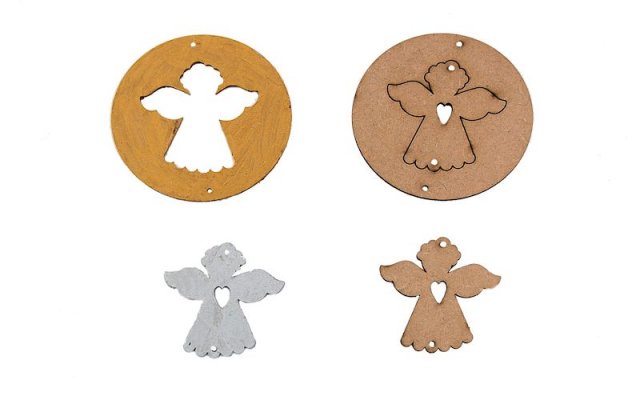 Pronty Crafts - MDF Christmas Angel Duo (3pack)