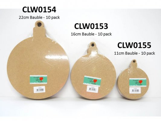 Pronty Crafts - MDF Circle Bauble - 16cm (10pcs)