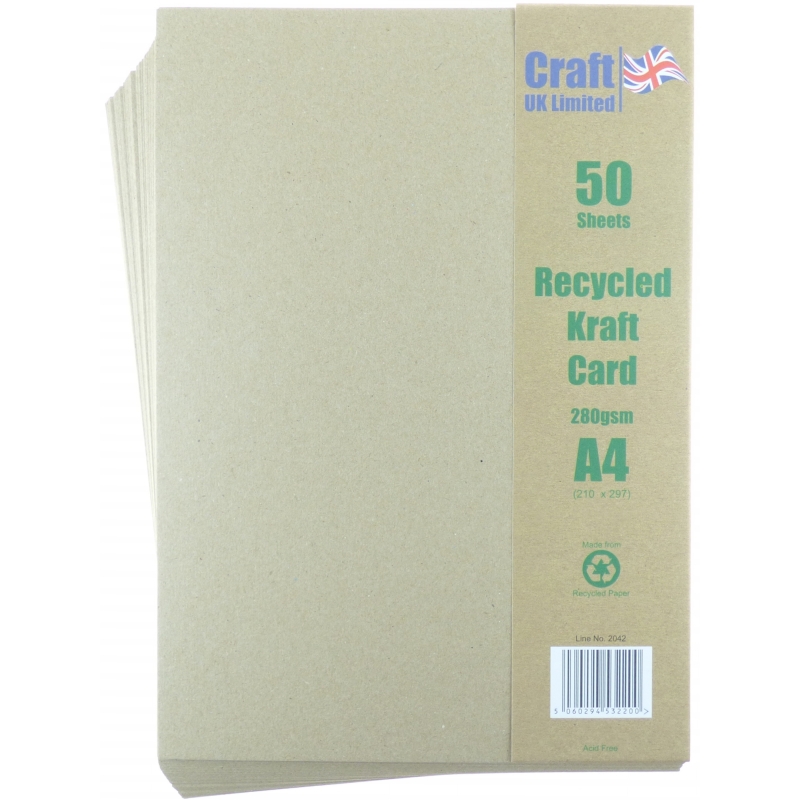 A4 Brown Kraft Card - 50
