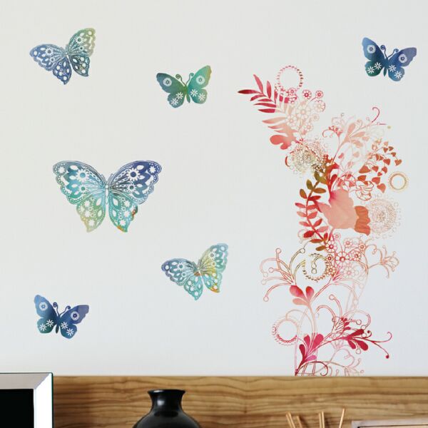Butterflies And Floral Spray
