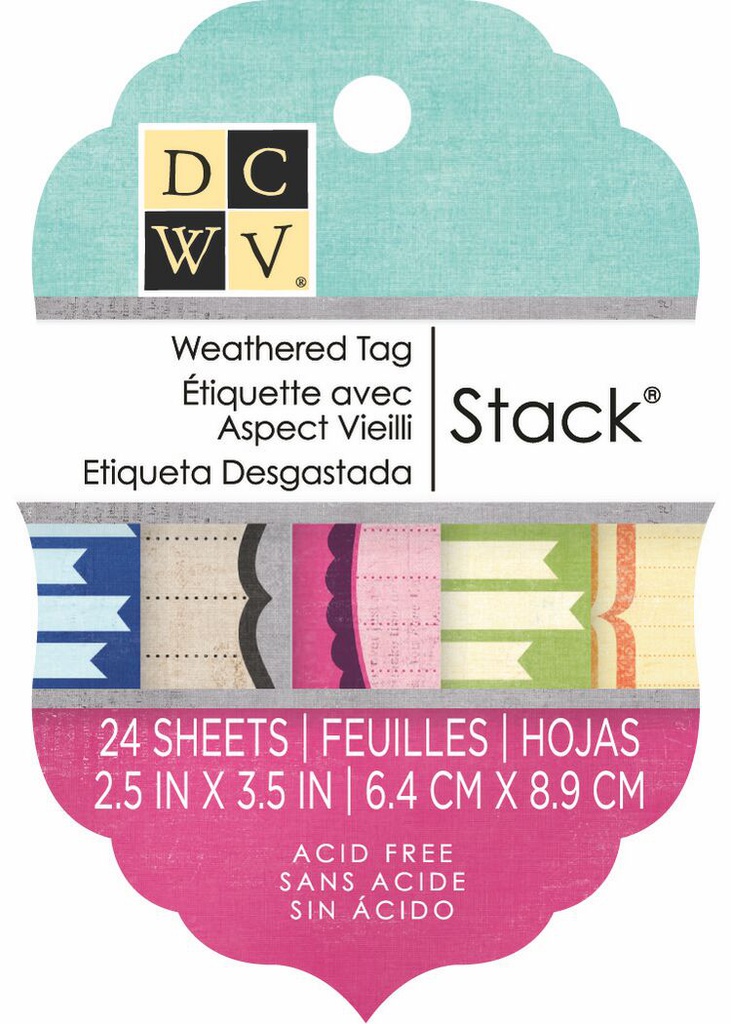 2X3 Weathered Tag Stack