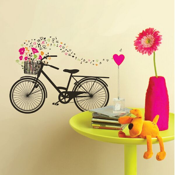 Bike W/Basket Flowers