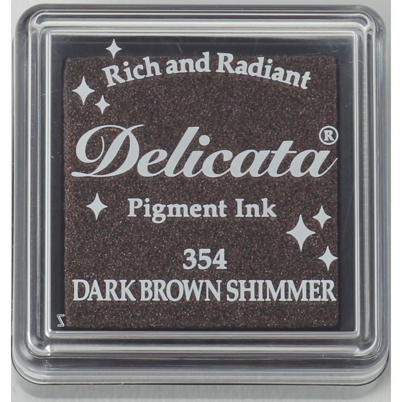 Delicata Ink Pad - Dark Brown Shimmer (Small)
