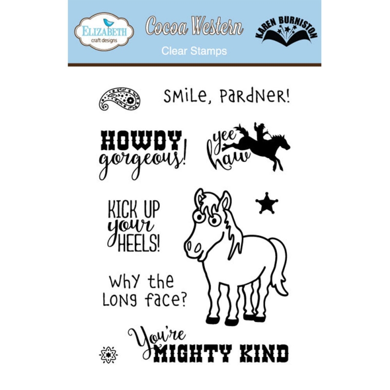 Elizabeth Craft Designs - Cocoa Western Clear Stamp Set
