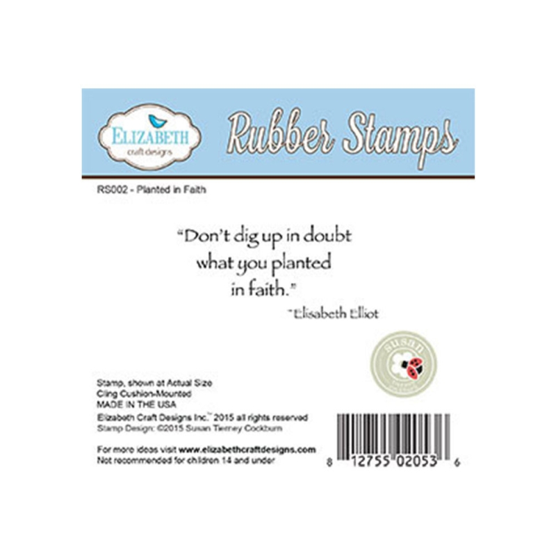 Elizabeth Craft Designs - Planted in Faith Rubber Stamp