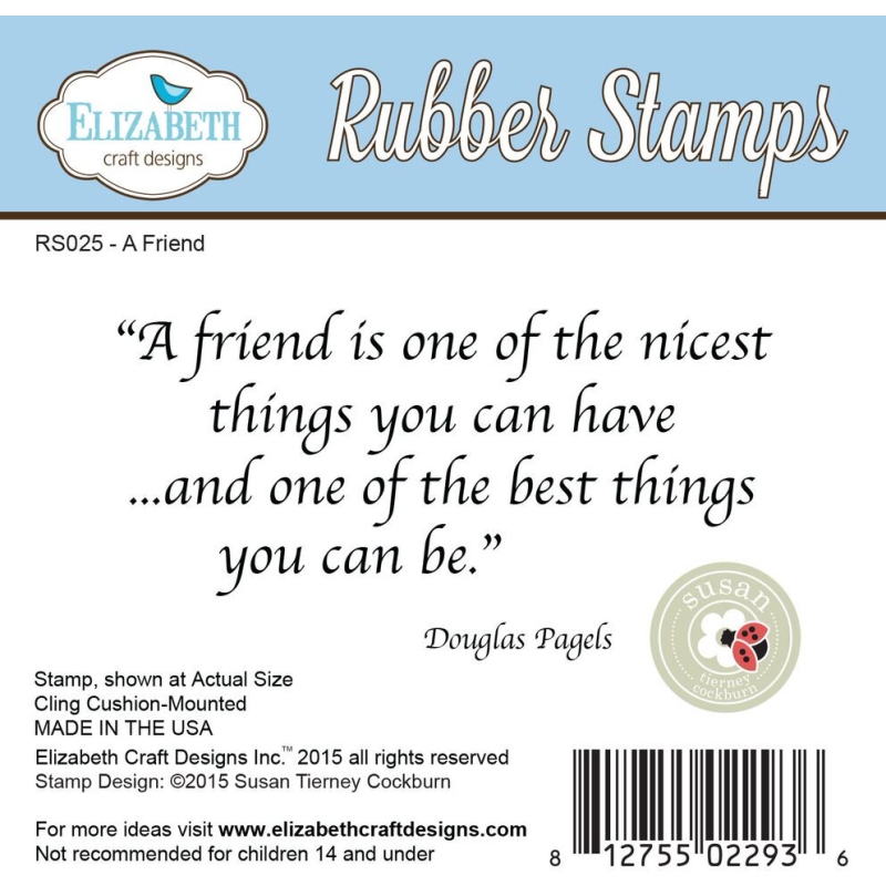 Elizabeth Craft Designs – A Friend Rubber Stamp