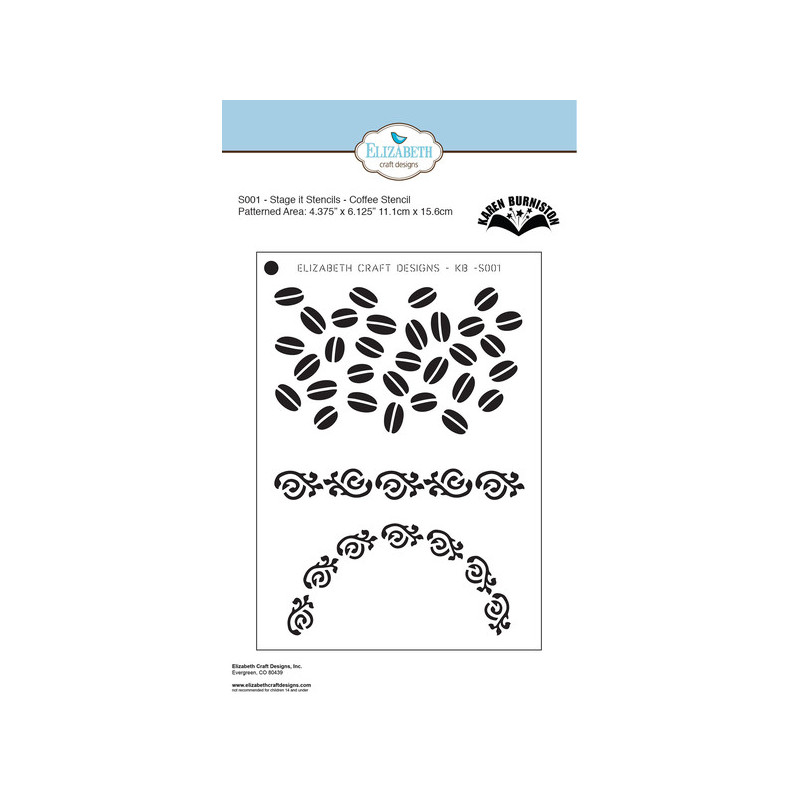 Elizabeth Craft Designs - Stage It Stencils Coffee 