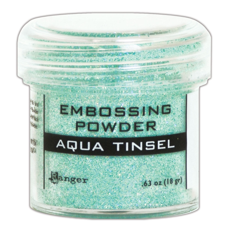 Embossing Powder Aqua Tinsel 