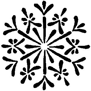 Snowflake 1 - Traditional Wood Mounted Stamp