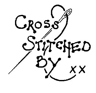 Cross Stitched By - Traditional Wood Mounted Stamp