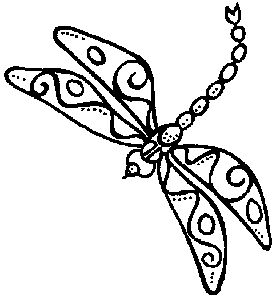 Dragonfly - Traditional Wood Mounted Stamp