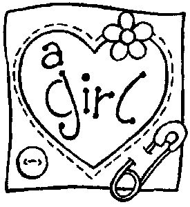 A Girl - Traditional Wood Mounted Stamp