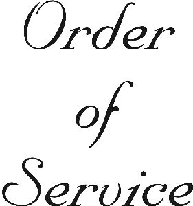 Order Of Service - Traditional Wood Mounted Stamp