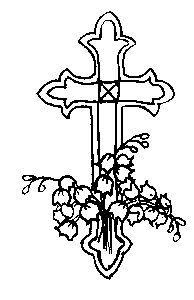 Lily Cross - Traditional Wood Mounted Stamp