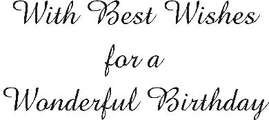 With Best Wishes - Traditional Wood Mounted Stamp