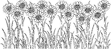 Daisy Border - Traditional Wood Mounted Stamp