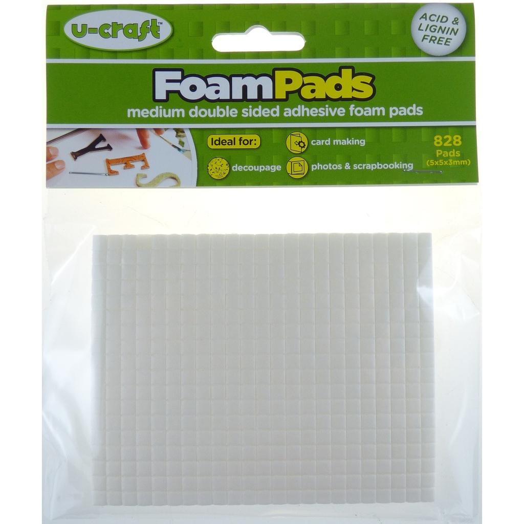 U-Craft Foam Pads - 5x5x3mm 2 sheet