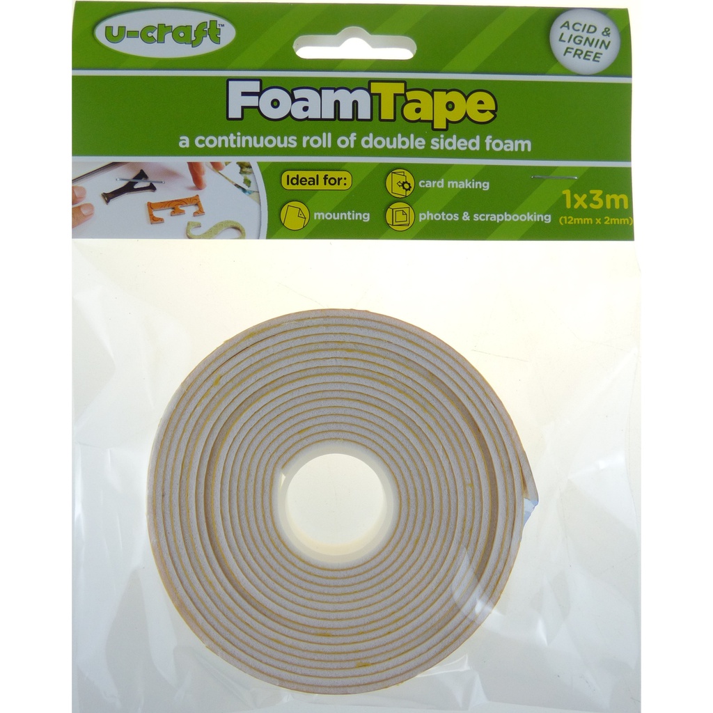 U-Craft foam tape roll 1x3m roll