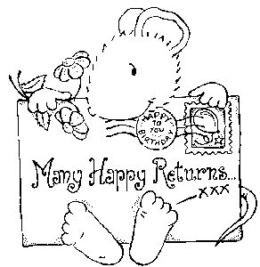 Monty Happy Returns - Traditional Wood Mounted Stamp