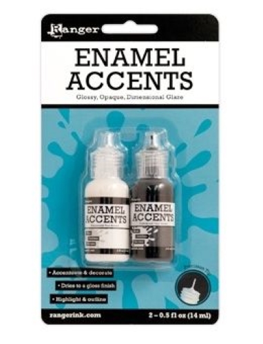 Enamel Accents Black and White