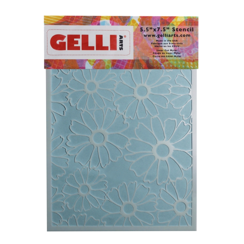 Gelli Arts Flower Stencil (For use with 5x7 plate)