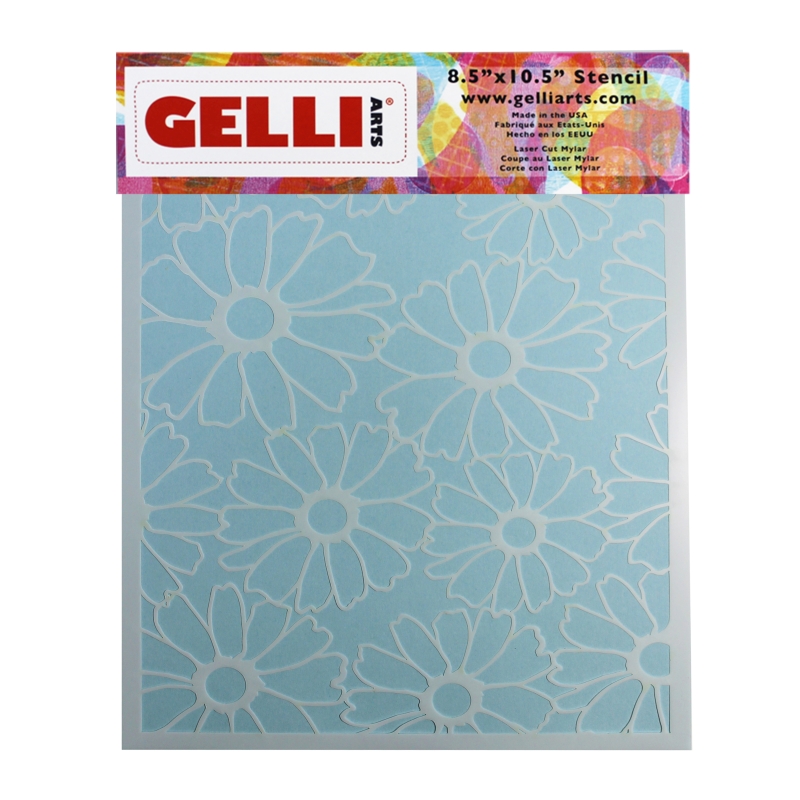Gelli Arts Flower Stencil (For use with 8x10 plate)