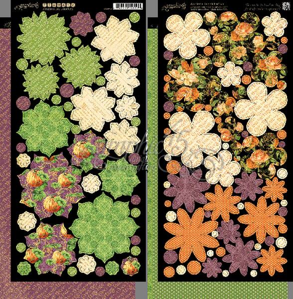 Graphic 45 - An Eerie Tale Cardstock Flowers