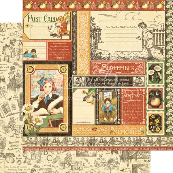 Graphic 45 - Children's Hour - September Collective 12"x12" Paper (x10sheets)