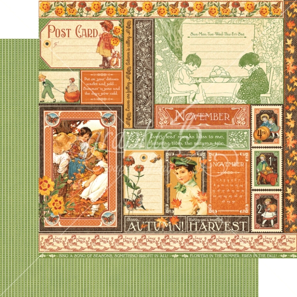 Graphic 45 - Children's Hour - November Collective 12"x12" Paper (x10sheets)