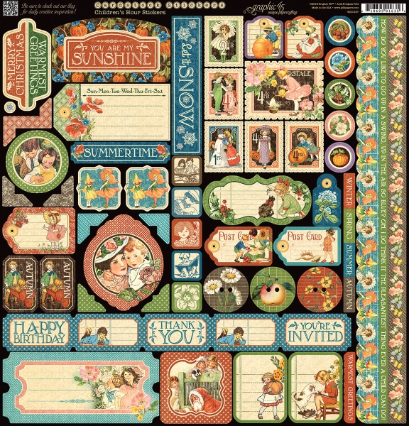 Graphic 45 - Children's Hour - Decorative Sticker