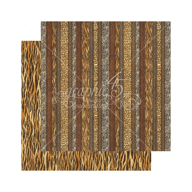 Graphic 45 - Safari - Exotic Patterns 12"x12" Paper (x10 Sheets)