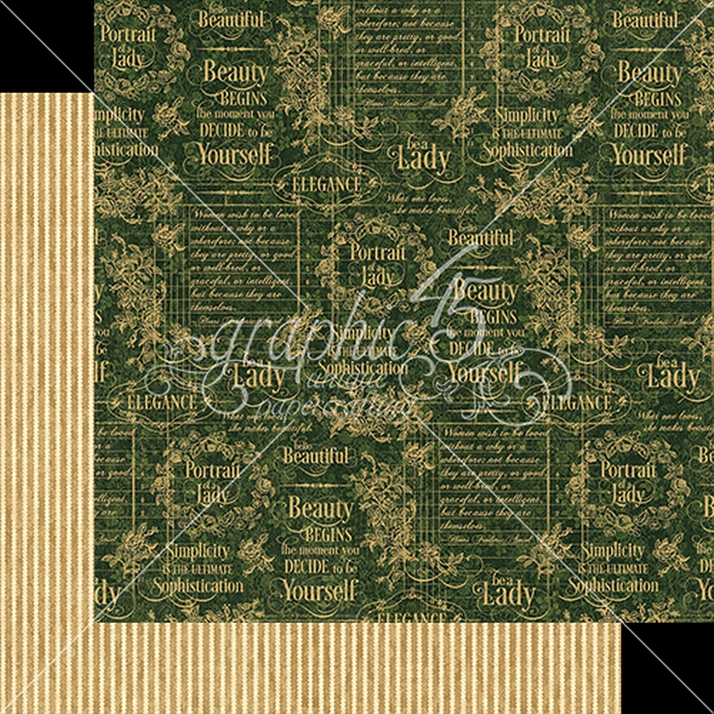 Graphic 45 - Portrait of a Lady - Alexandra 12"x12" Paper (x10 Sheets)