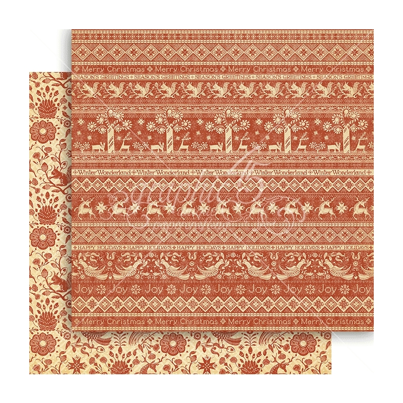 Graphic 45 - Winter Wonderland - Scandinavian Sampler 12"x12" Paper (x10 Sheets)