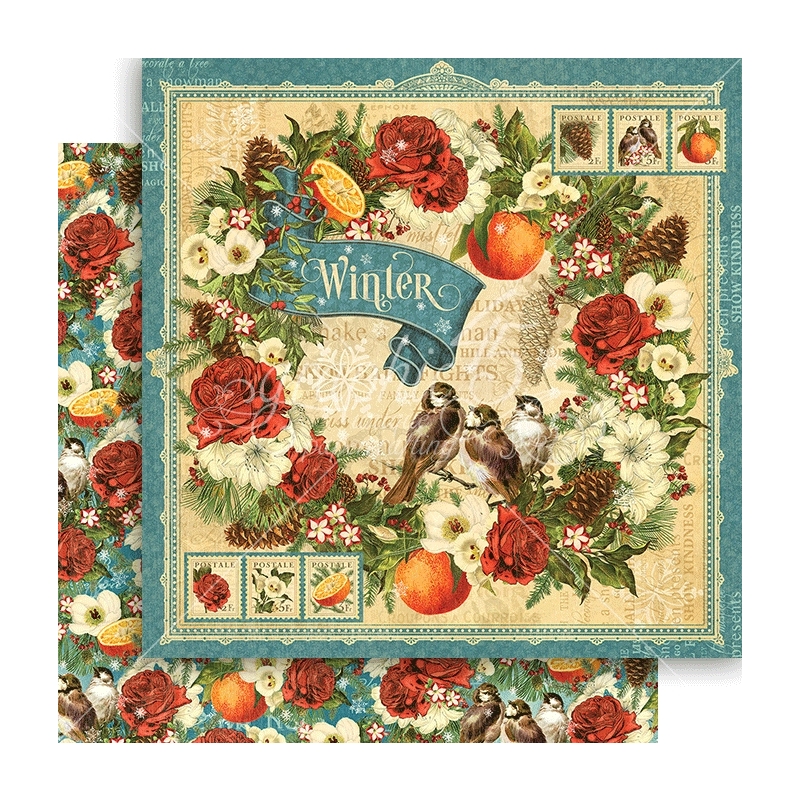 Graphic 45 - Seasons - Winter 12"x12" Paper (x10 Sheets)