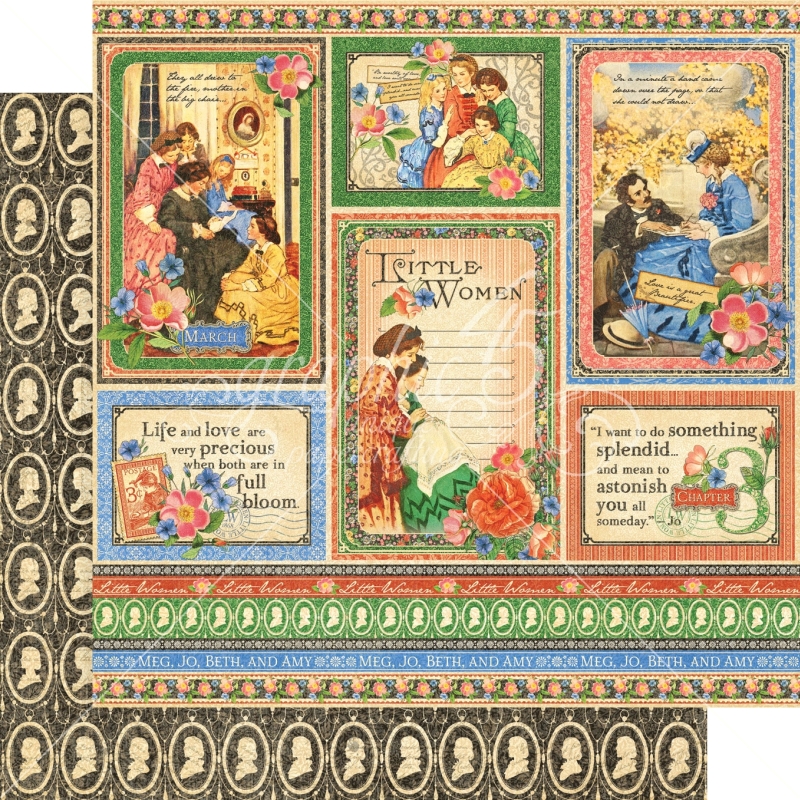 Graphic 45 - Little Women - Something Splendid 12"x12" Paper (x10 Sheets)